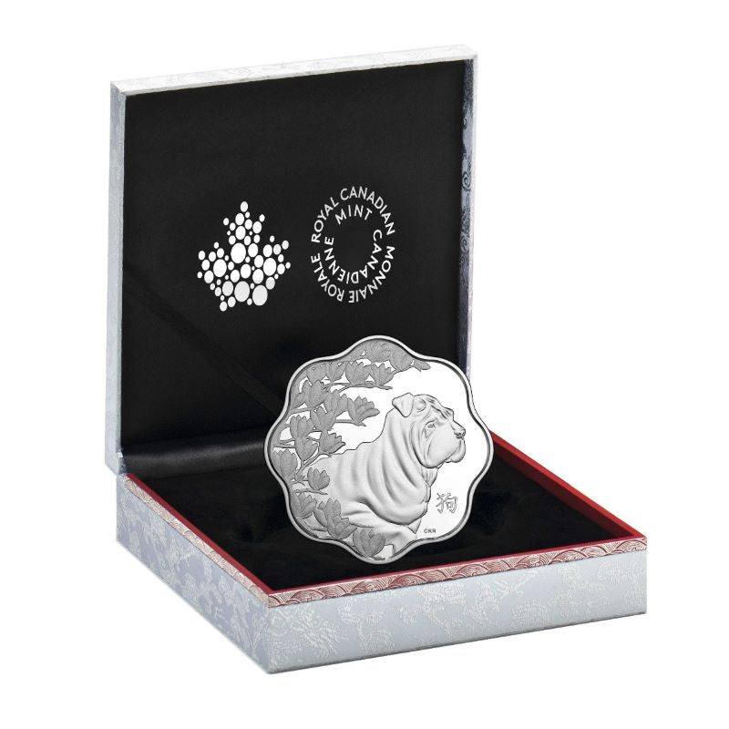 Fine Silver Coin - Lunar Lotus: Year of the Dog Packaging