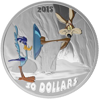 Fine Silver Coin with Colour - Looney Tunes Classic Scenes: Fast and Furry-ous Reverse