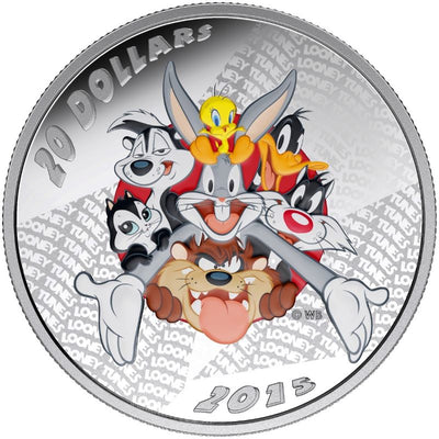 Fine Silver Coin with Colour - Looney Tunes: Merrie Melodies Reverse