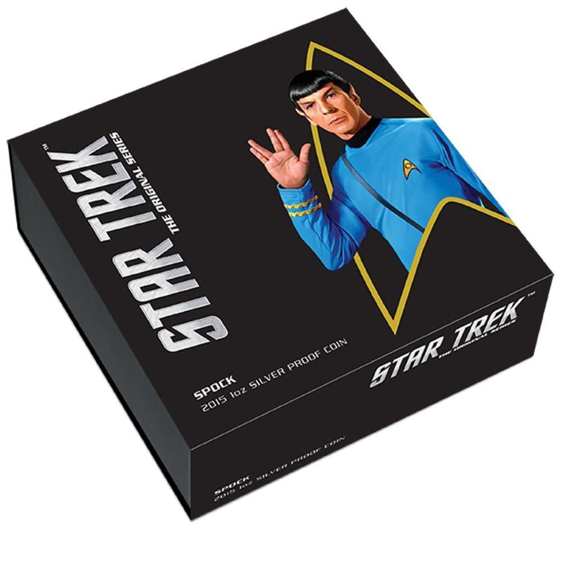 Fine Silver Coin with Colour - Star Trek The Original Series: Spock Packaging