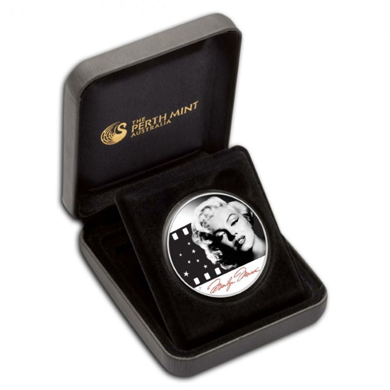 Fine Silver Coin with Colour - Marilyn Munroe Packaging