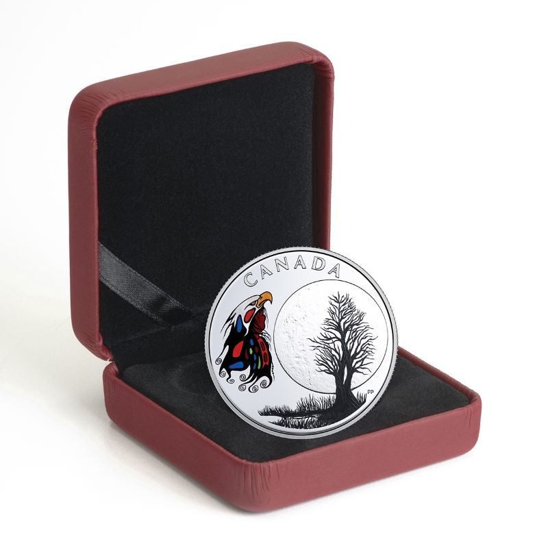 Fine Silver Coin with Colour - The Thirteen Teachings From Grandmother Moon: Spirit Moon Packaging