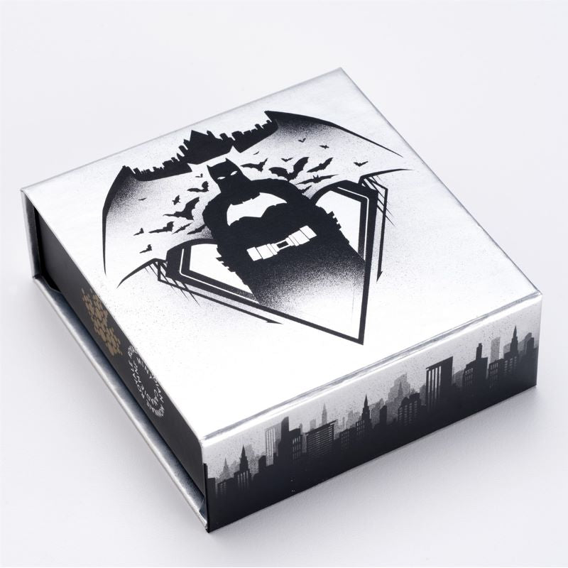 Fine Silver Coin with Colour - Batman vs Superman: Dawn of Justice - The Batman Packaging