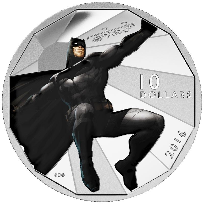 Fine Silver Coin with Colour - Batman vs Superman: Dawn of Justice - The Batman Reverse