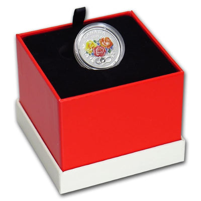 Fine Silver Coin with Colour and Swarovski Crystal - Celebration of Love Packaging