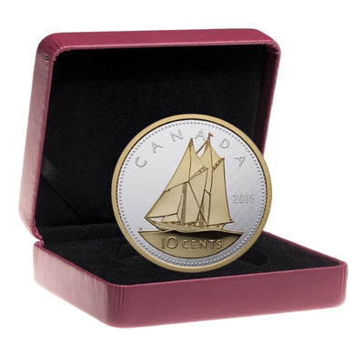 Fine Silver Coin with Gold Plating - Big Coin Series: 10-Cent Coin Packaging