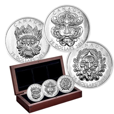 2016 $25 Fine Silver Ultra High Relief 3 Coin Set - Sculptural Art of Parliament