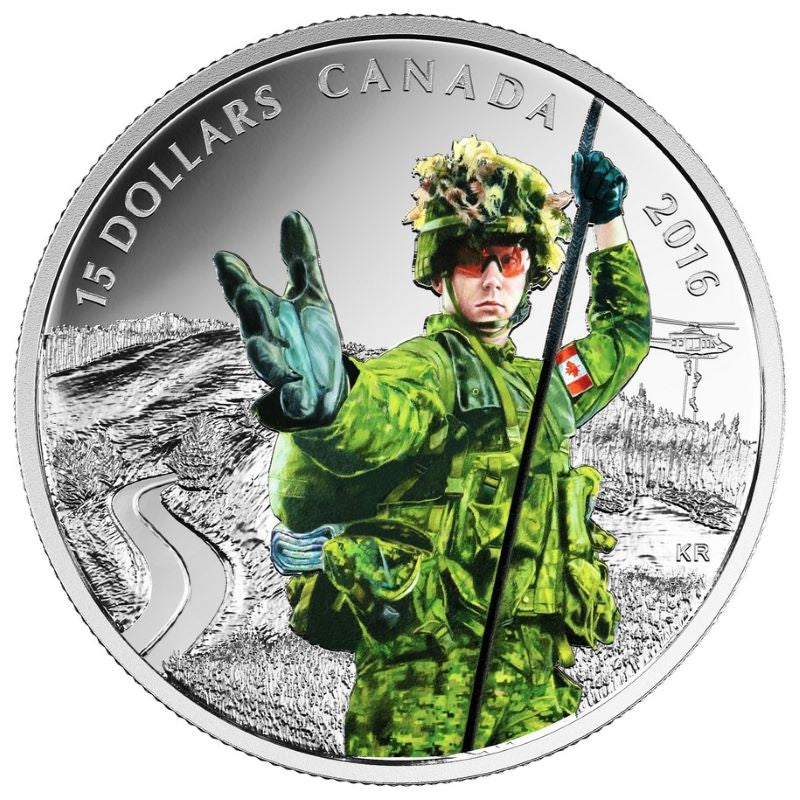 Fine Silver 4 Coin Set with Colour - National Heroes: Military Personnel Reverse
