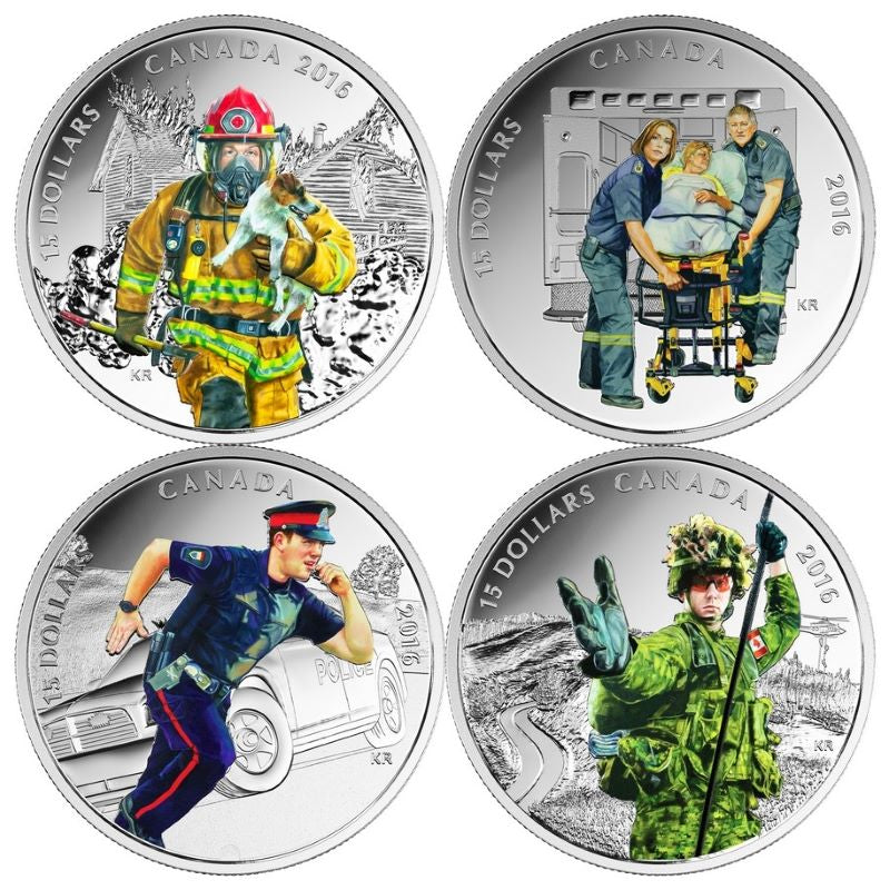 Fine Silver 4 Coin Set with Colour - National Heroes