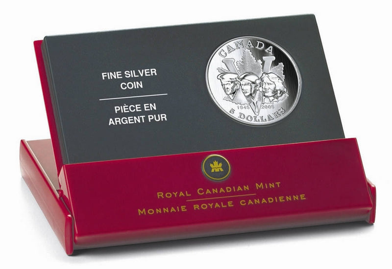 Fine Silver Coin - 60th Anniversary of the End of the Second World War Packaging