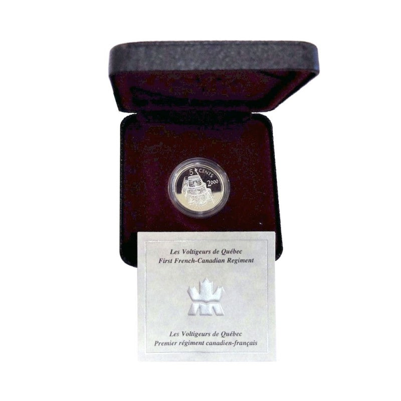 Sterling Silver Coin - Les Voltigeurs de Quebec First French-Canadian Regiment Packaging