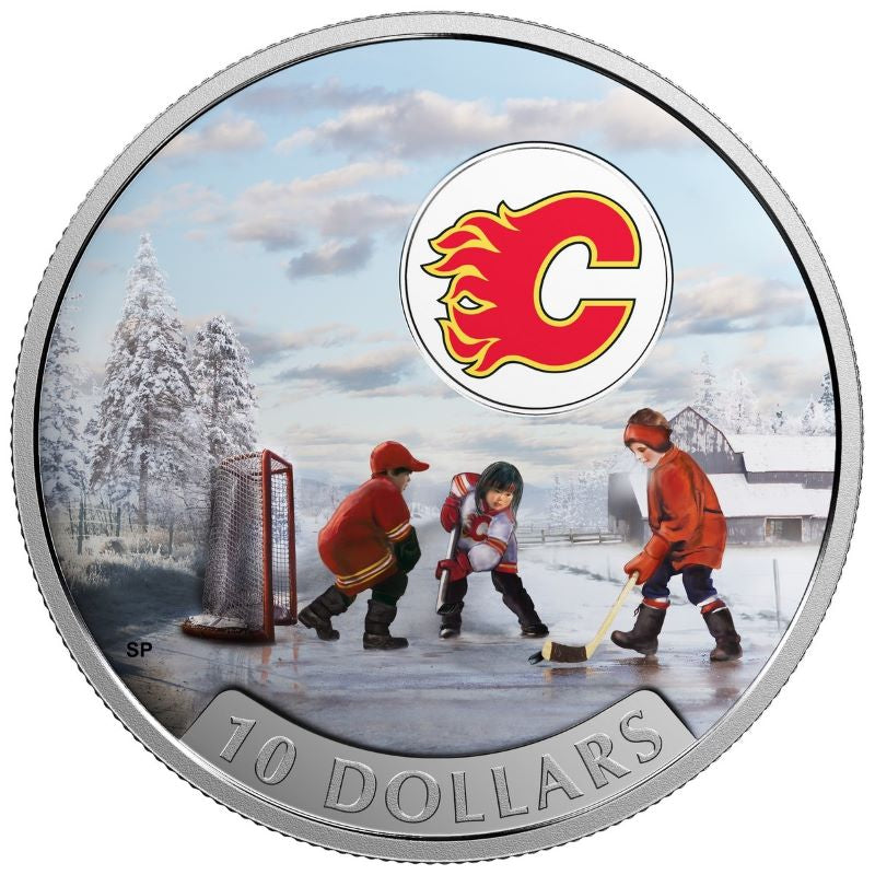 Fine Silver Coin with Colour - Passion To Play: Calgary Flames Reverse