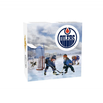Fine Silver Coin with Colour - Passion To Play: Edmonton Oilers Packaging
