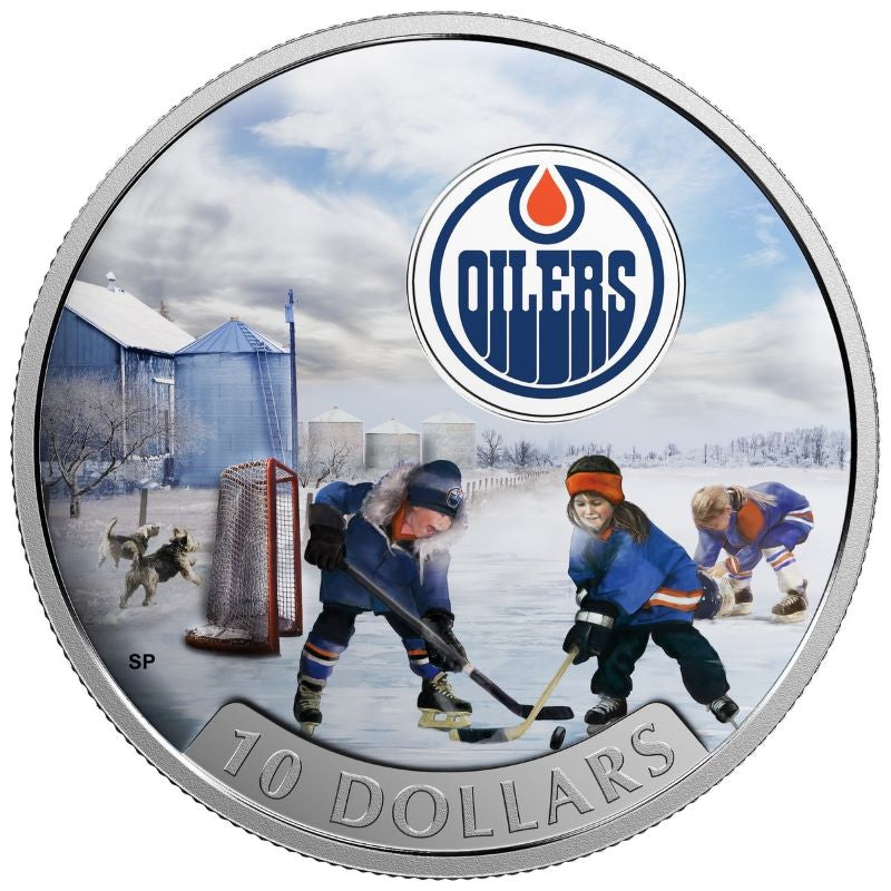 Fine Silver Coin with Colour - Passion To Play: Edmonton Oilers Reverse
