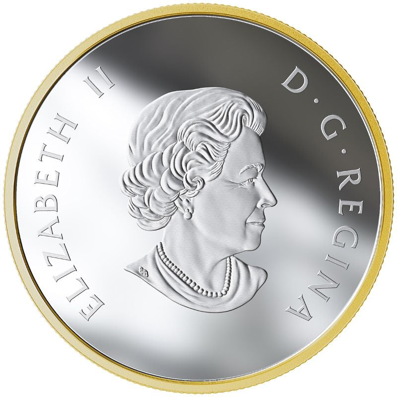 Fine Silver Piedfort Coin with Gold Plating - Timeless Icons: Loon Obverse