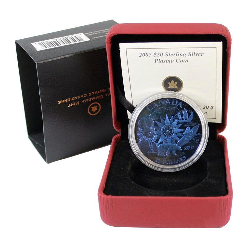 Sterling Silver Plasma Coin with Colour - International Polar Year 125th Anniversary Packaging