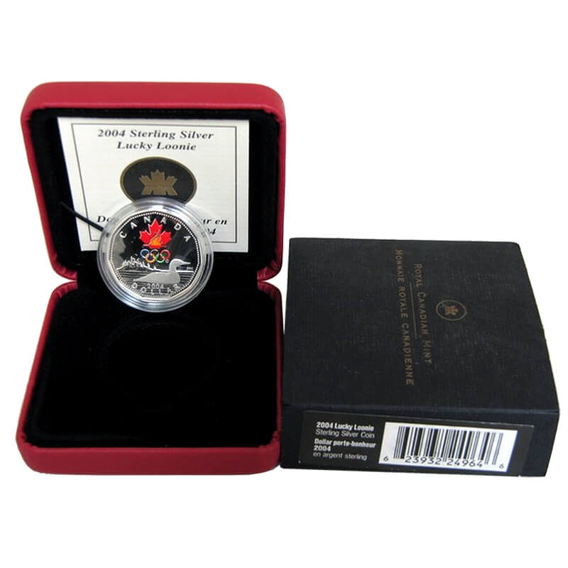 Sterling Silver Coin with Colour - Lucky Loonie Packaging