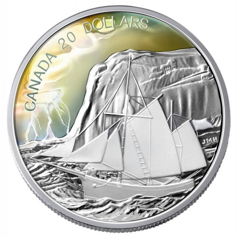 Fine Silver Hologram Coin - Tall Ships Series: The Ketch Reverse