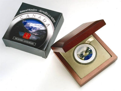 Fine Silver Coin with Colour - The Canadian Rockies Packaging