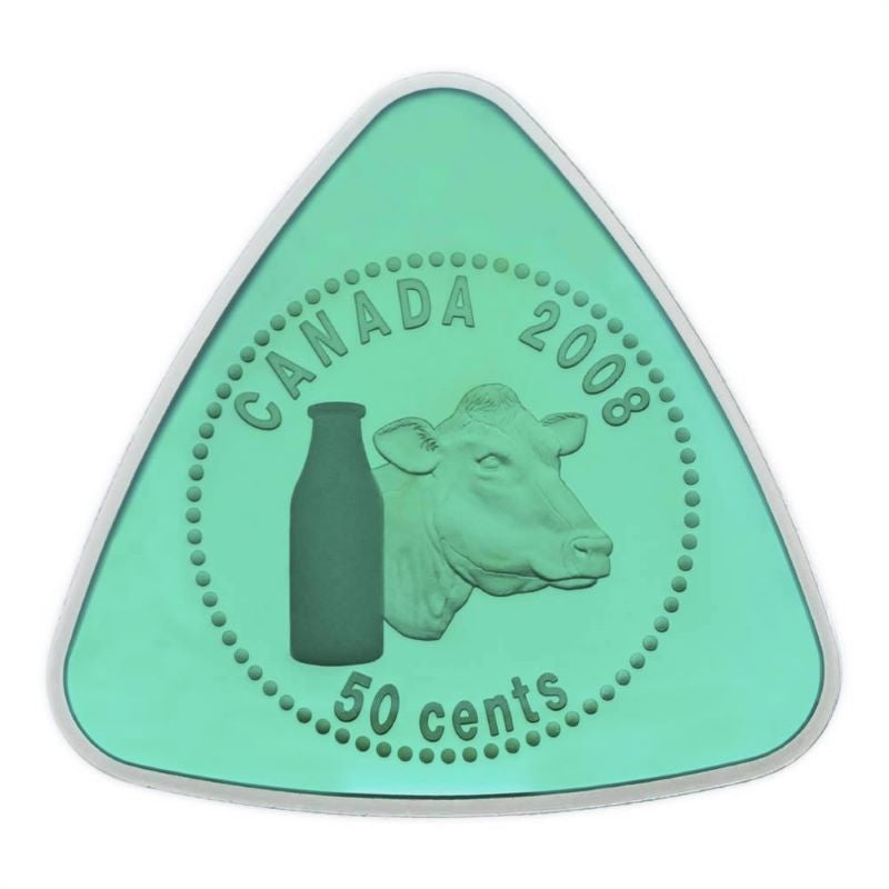 Sterling Silver Coin with Colour - Milk Delivery Reverse