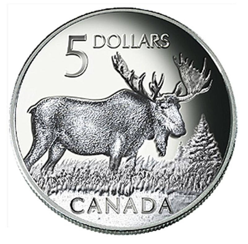 Fine Silver Coin and Stamp Set - Majestic Moose Reverse