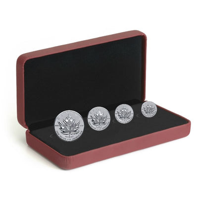 Fine Silver 4 Coin Set - Fractional Maple Leaf Tribute Packaging