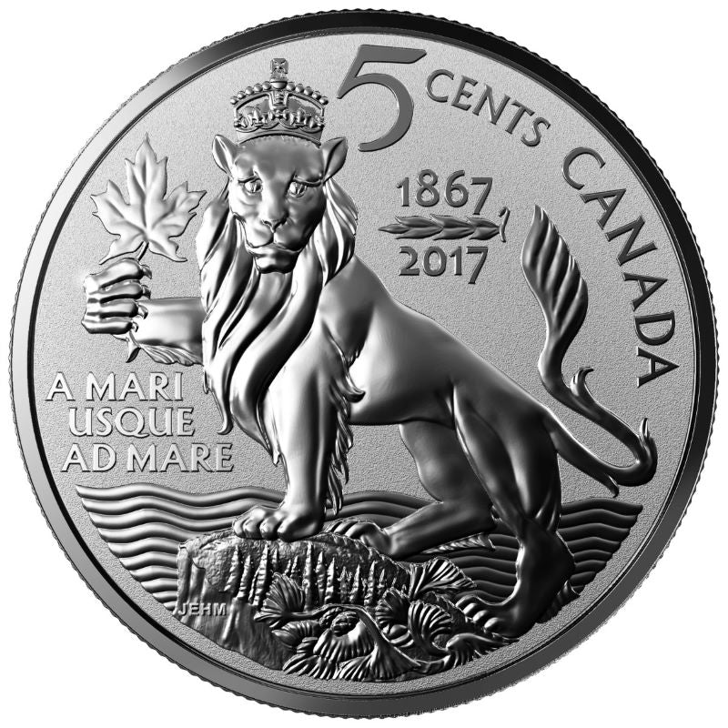 Fine Silver 3 Coin Set - Royal Canadian Mint Lore: The Forgotten 1927 Designs: Five Cents Reverse