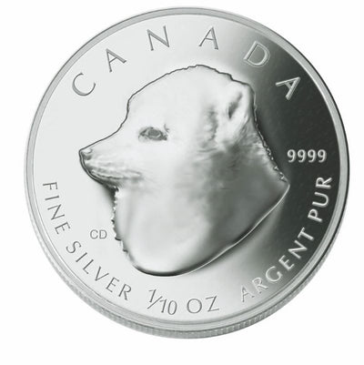 Fine Silver 4 Coin Set - The Arctic Fox Fractional Silver Maple Leaf Set: Tenth Ounce Reverse