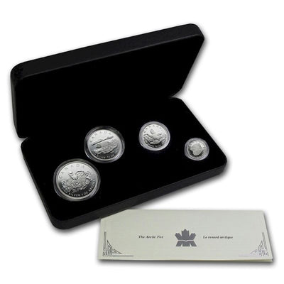 Fine Silver 4 Coin Set - The Arctic Fox Fractional Silver Maple Leaf Set