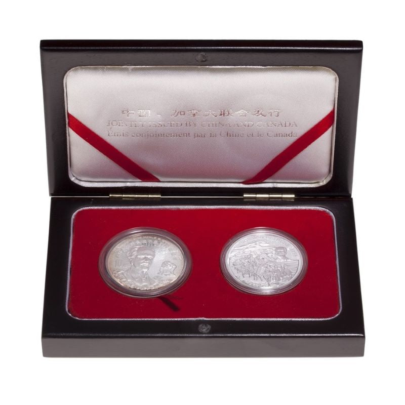 Fine Silver 2 Coin Set - Dr. Norman Bethune Packaging
