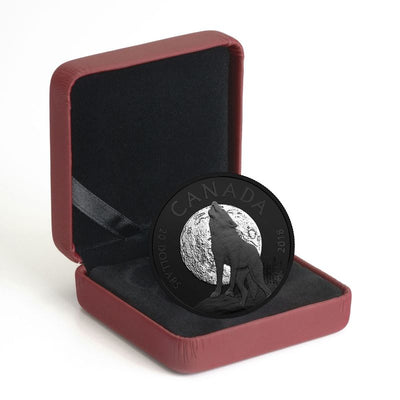 Fine Silver Coin with Colour - Nocturnal By Nature: The Howling Wolf Packaging