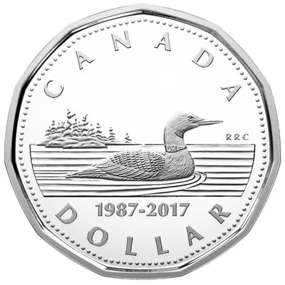 Fine Silver 2 Coin Set - 30th Anniversary of the Loonie: Loon Reverse