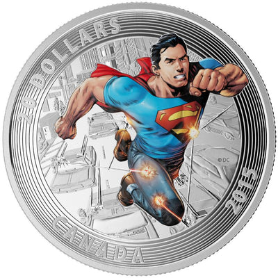 Fine Silver Coin with Colour - Iconic Superman Comic Book Covers: Action Comics #1 (2011) Reverse