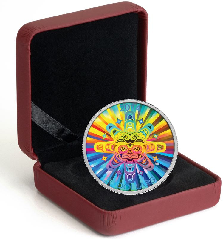 Fine Silver Hologram Coin - Interconnections: The Thunderbird Packaging