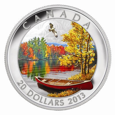 Fine Silver Coin with Colour - Autumn Bliss Reverse