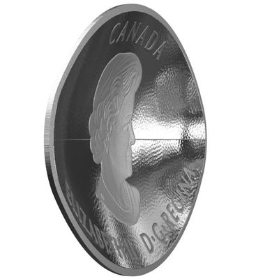 Fine Silver Coin - Football-Shaped and Curved Coin Obverse