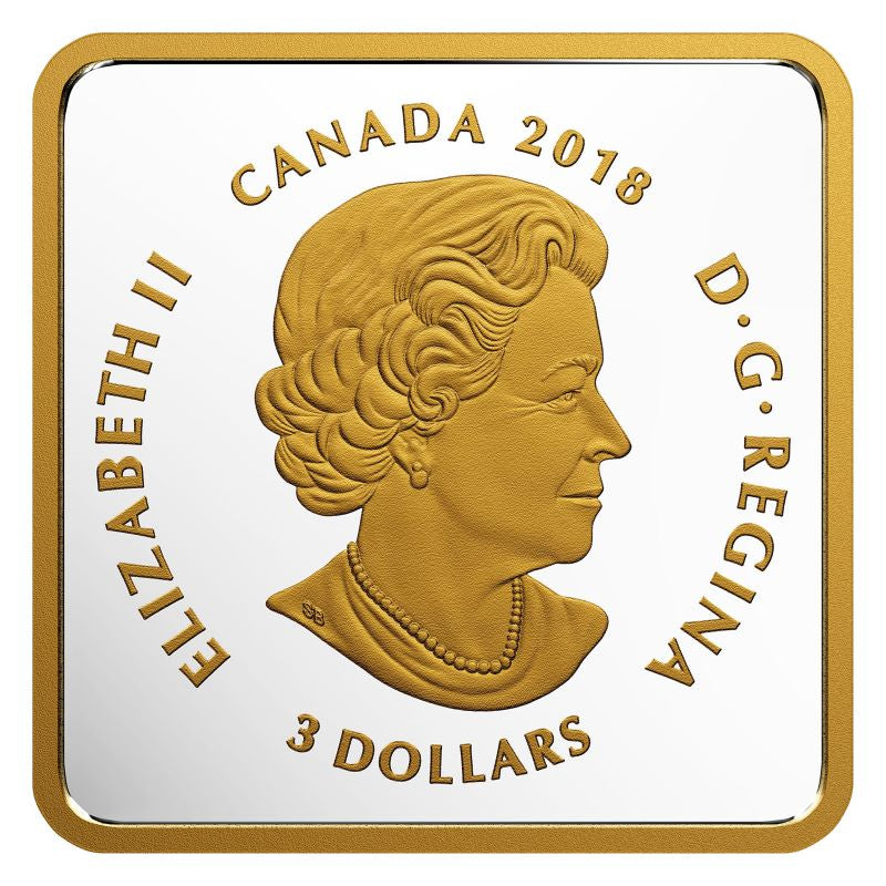 Fine Silver Coin with Gold Plating - Canadian Coasts: Pacific Sunset Obverse