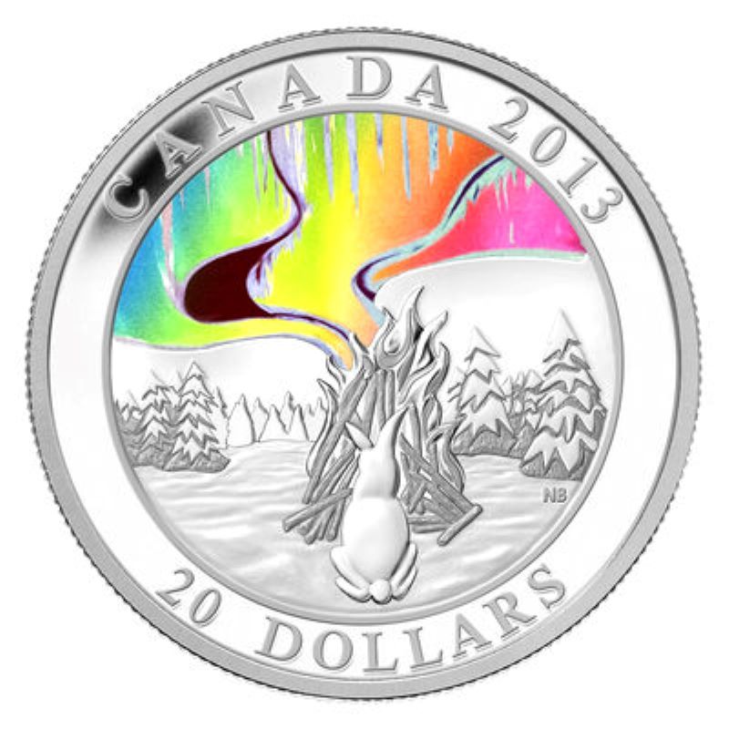 Fine Silver Hologram Coin - A Story of the Northern Lights: The Great Hare Reverse