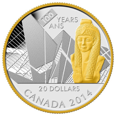 Fine Silver Coin with Gold Plating - 100th Anniversary of the Royal Ontario Museum Reverse