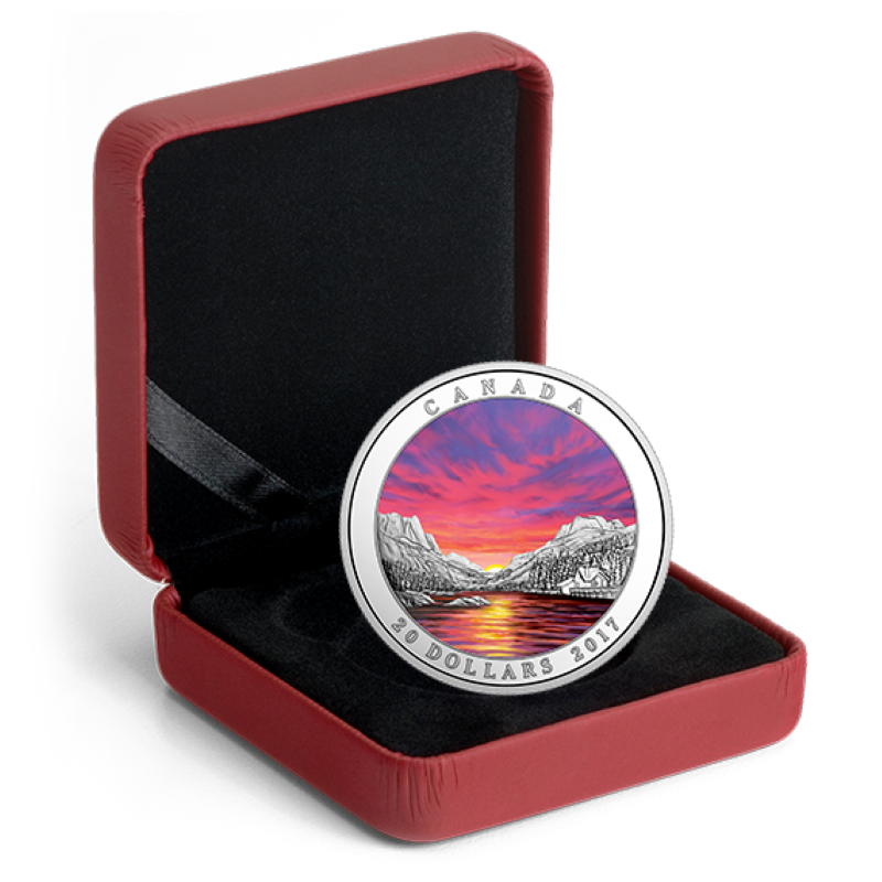 Fine Silver Coin with Colour - Weather Phenomenon: Fiery Sky Packaging