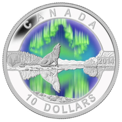 Fine Silver Coin with Colour - O Canada: The Northern Lights Reverse