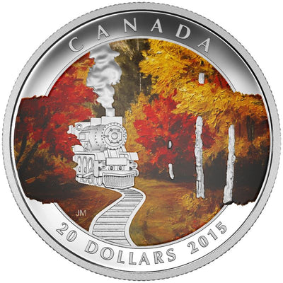 Fine Silver Coin with Colour - Autumn Express Reverse