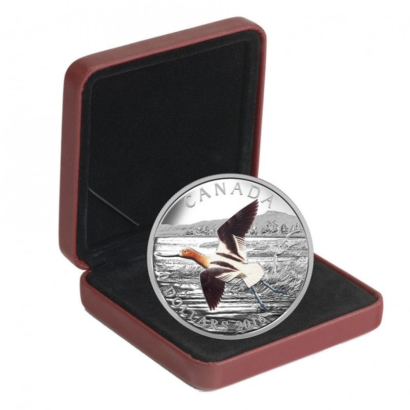 Fine Silver Coin with Colour - The Migratory Birds Convention 100 Years of Protection: The American Avocet Packaging