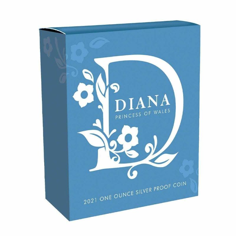 Fine Silver Coin with Colour and Gold Plating - Diana, Princess of Wales Packaging