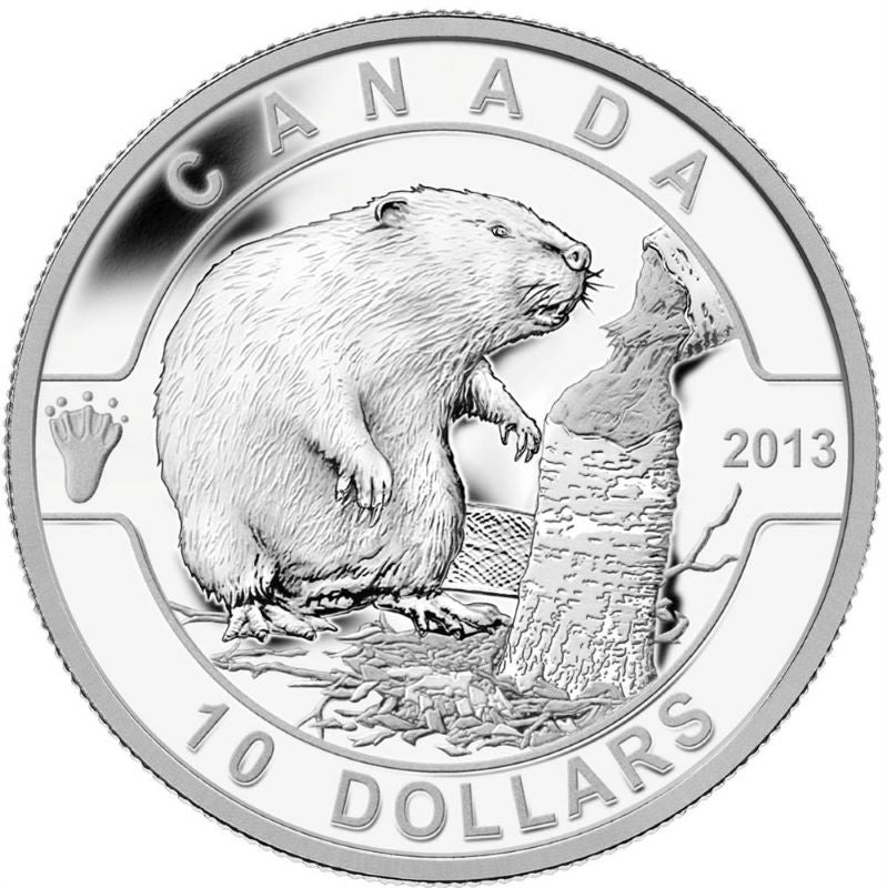 Fine Silver 12 Coin Set with Colour - O Canada: The Beaver Reverse