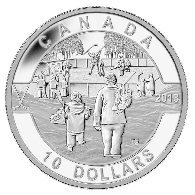 Fine Silver 12 Coin Set with Colour - O Canada: Hockey Reverse