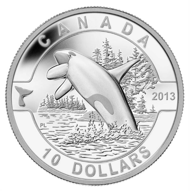 Fine Silver 12 Coin Set with Colour - O Canada: The Orca Reverse