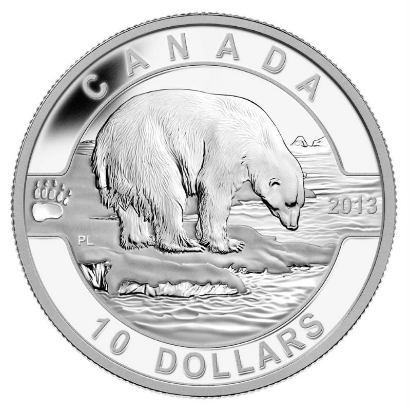 Fine Silver 12 Coin Set with Colour - O Canada: The Polar Bear Reverse