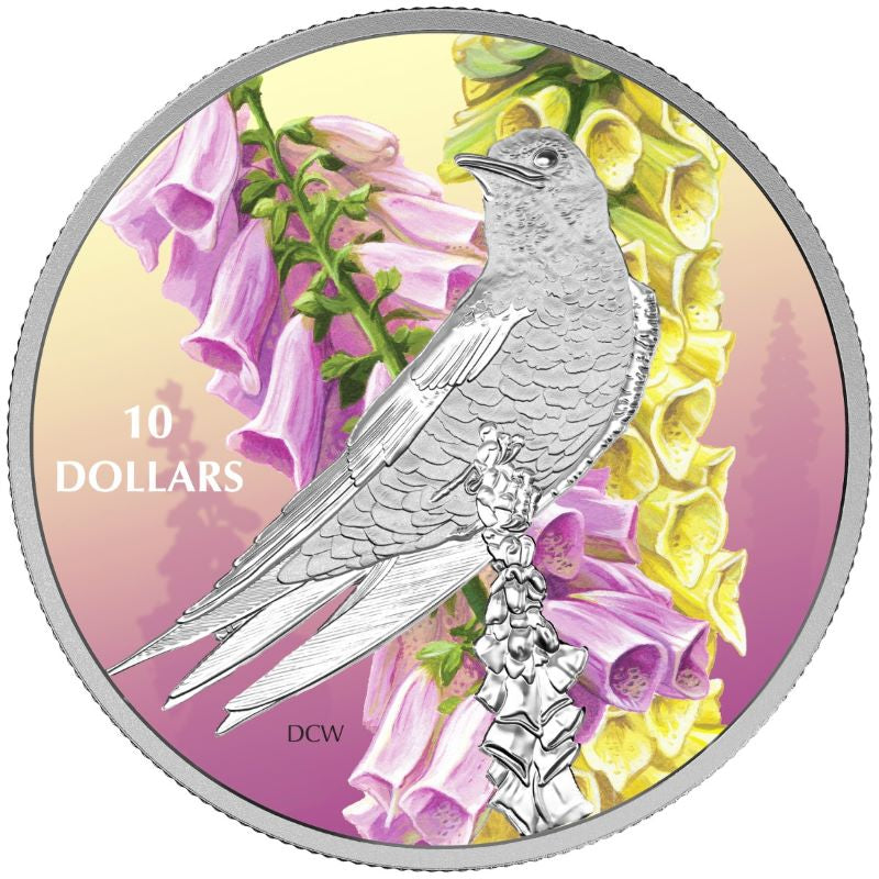 Fine Silver 5 Coin Set with Colour - Birds Among Natures&