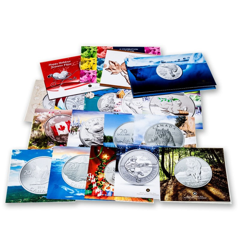 Fine Silver 20 Coin Set with Colour - 2011-2015 $20 for $20 Collector Set